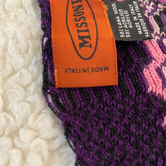 Missoni Giant Scarf Made in Italy Wool Blend Chevron Scarf Pashmina size.